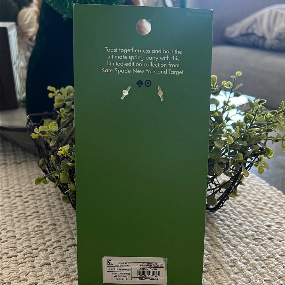 kate spade ♠️ x Target collab Limited Edition Blue and green coin purse - Picture 2 of 2